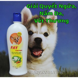 Dầu Tắm FAY Curcumin 300ml từ nghệ giúp trị nấm da và viêm da dành cho chó mèo