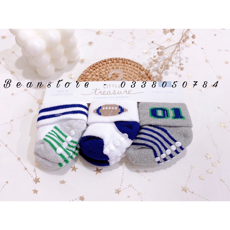 [ Hàng Mới Về ] Set 3 tất Hudson siêu cute cho bé 0-6M