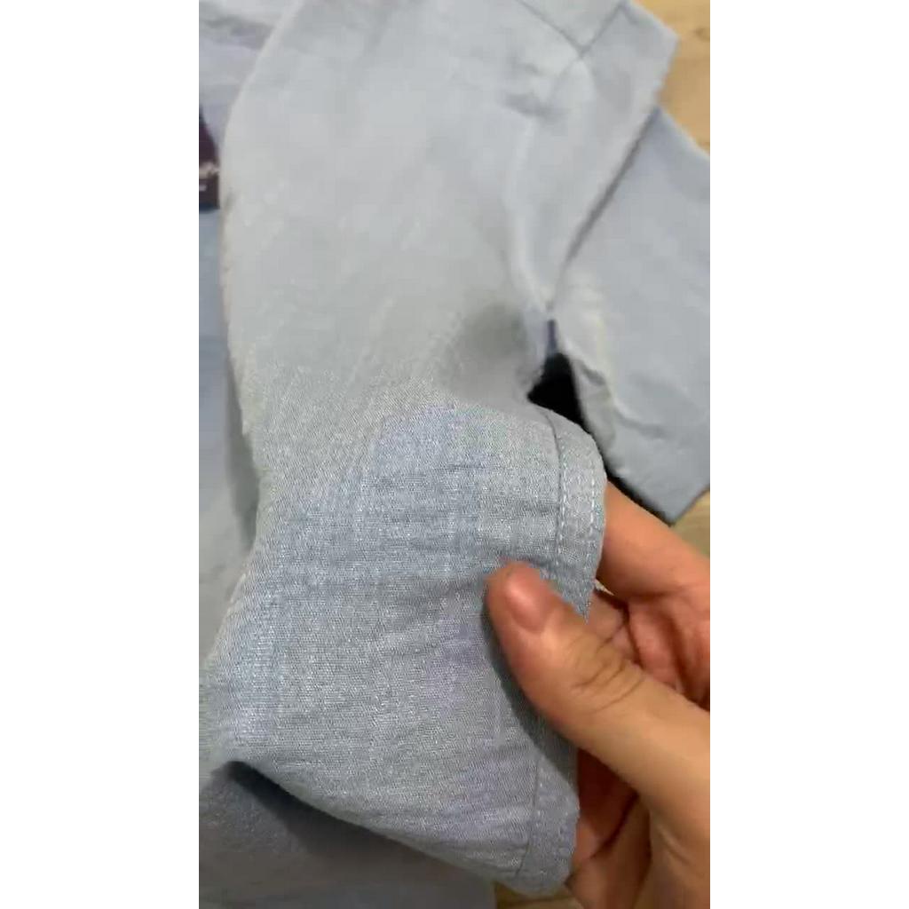 Áo sơ mi đũi cổ trụ tay ngắn BIGSIZE nam < 125kg | BigBuy360 - bigbuy360.vn