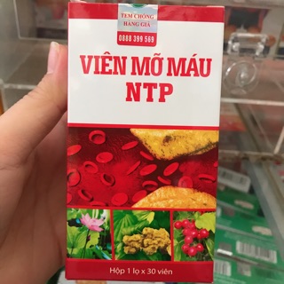 Viên Mỡ Máu NTP , lọ 30 viên , hsd 9/22.