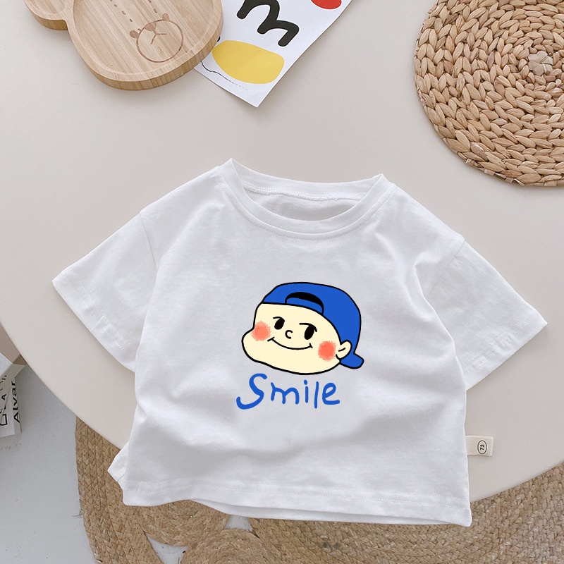 Áo thun cho bé trai, bé gái mùa hè 0 đến 4 tuổi họa tiết hoạt hình ATTE78
