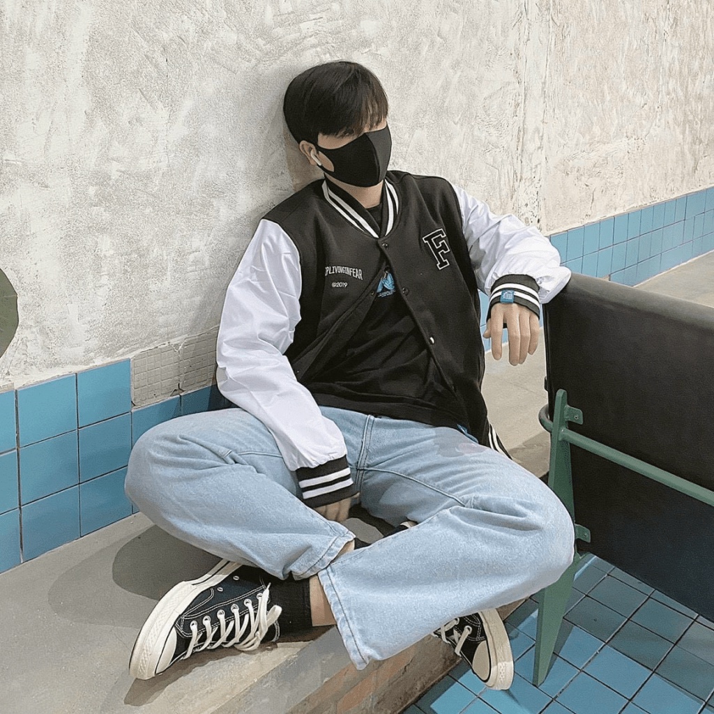 ÁO KHOÁC DÙ BOMBER NAM NỮ NÚT BẤM THÊU LOGO CHỮ F , PHONG CÁCH BÓNG CHÀY THỜI TRANG TP143 [NewUnisex]