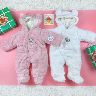 Bộ body lông cừu 3 lớp ủ ấm cho bé trai, bé gái