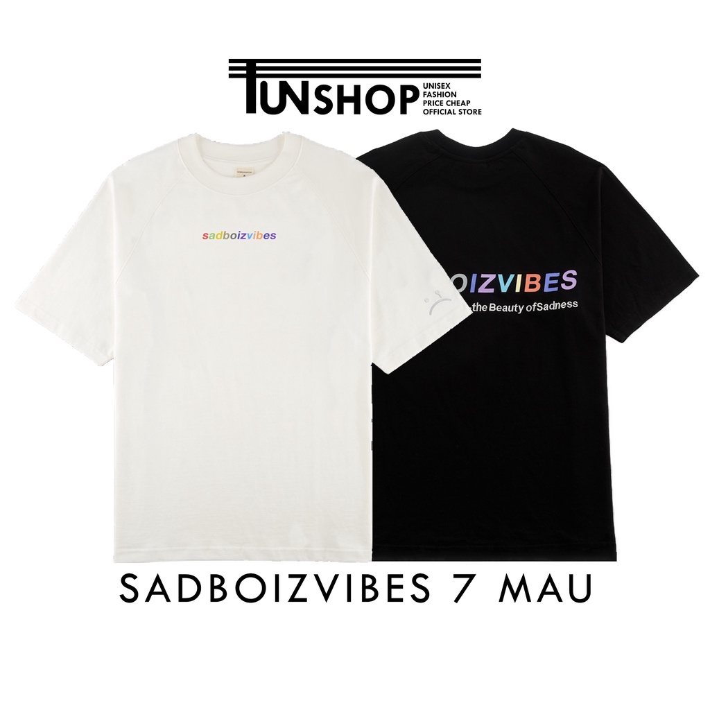 Áo Thun Tay Lỡ SADBOIZVIBES 7 Màu Tay Ngắn , Tee SADBOIZ  Tay Lửng Full Tag Form Rộng Nam Nữ Đẹp Unisex TTUN STORE