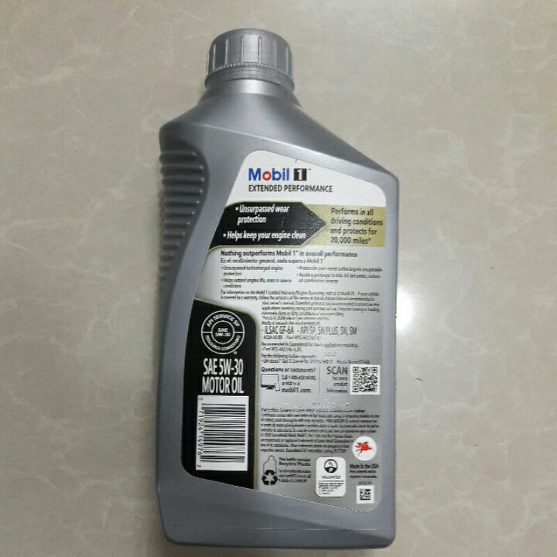 Nhớt Mobil 1 5W30 EP Gold cao cấp 946ml/bình - Dầu nhớt chính hãng nhập khẩu từ Mỹ