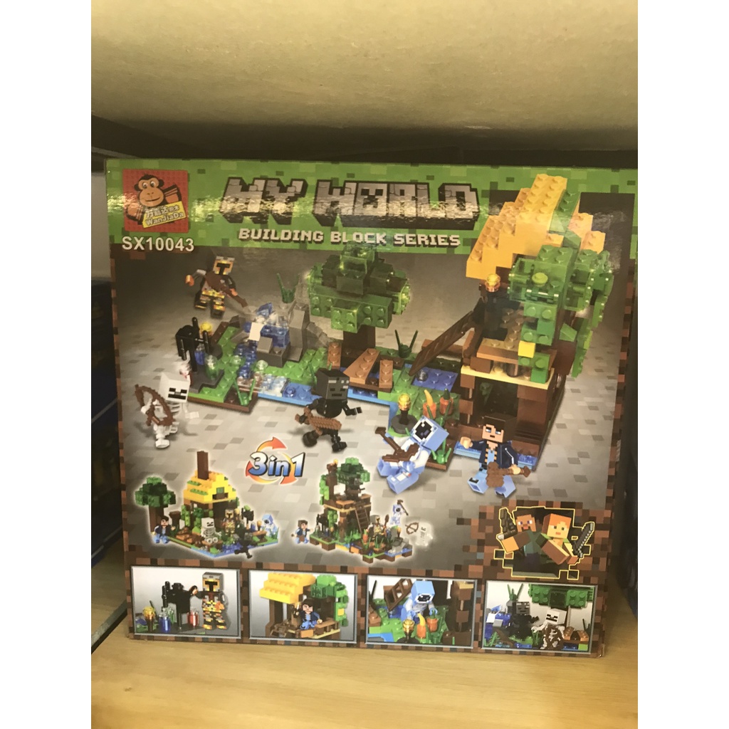 Đồ chơi lego xếp hình Minecraft My World 3in1