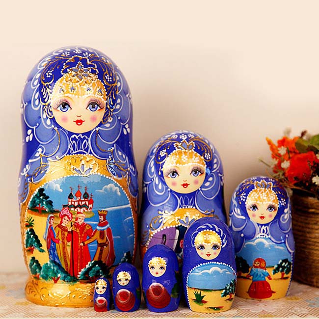 Búp bê Nga Matryoshka bộ 7 con - Nàng tiên cá Ariel