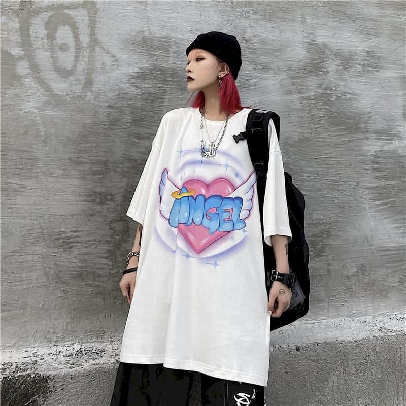 Áo thun tay lỡ form rộng unisex Tiger.86 AFR252 ANGEL