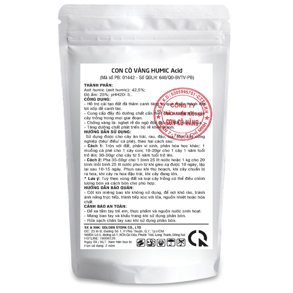 Phân bón hữu cơ : K-Super Humic 85 vi lượng (1kg)