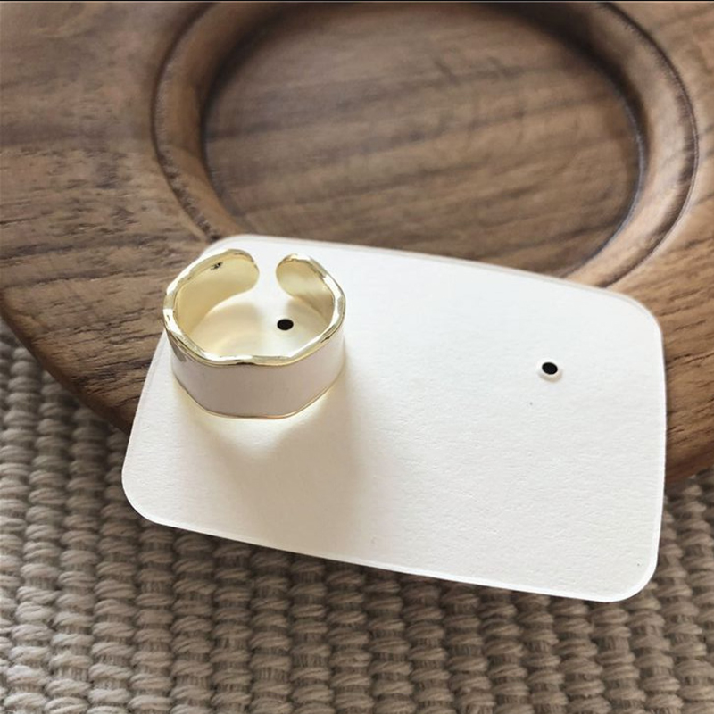 Nhẫn hở tráng men phong cách Vintage đơn giản Hàn Quốc