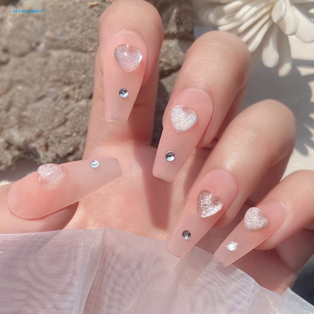 Atl| Phụ Kiện Trang Trí Móng Tay Hình Trái Tim 3D Xinh Xắn