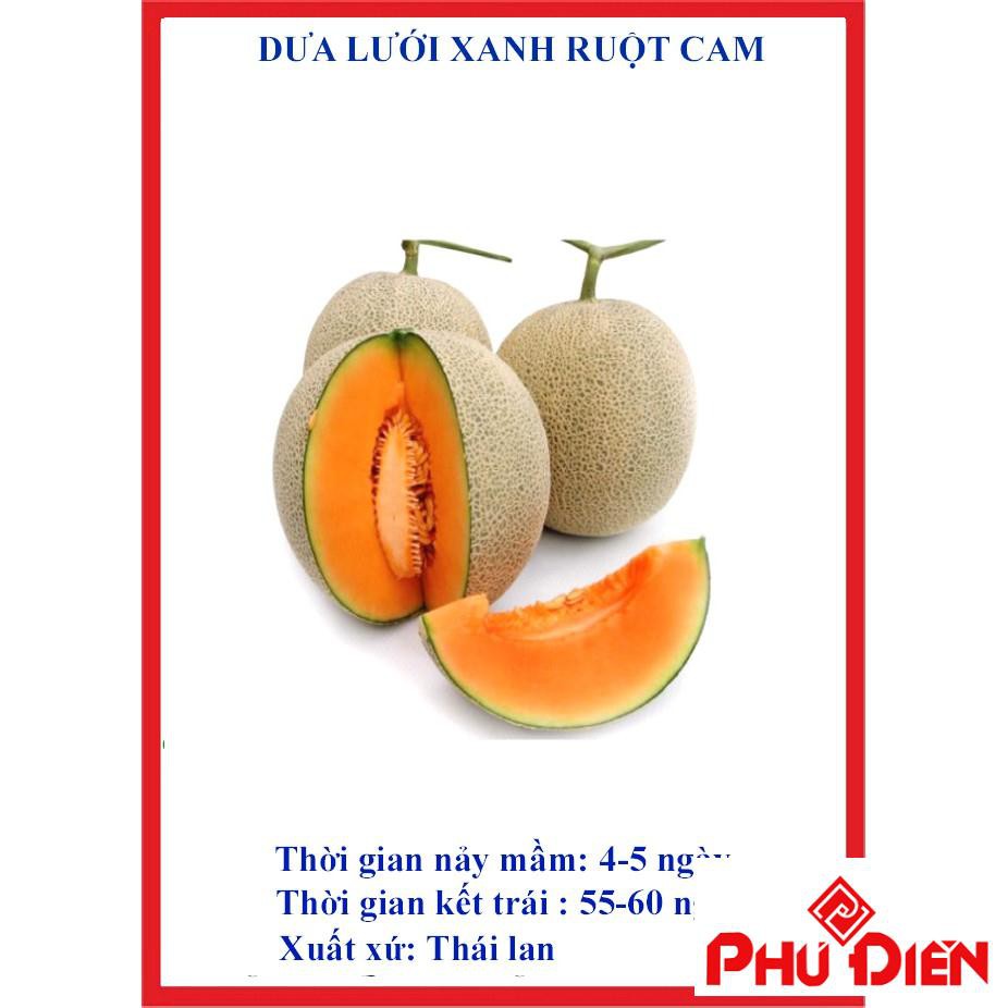 20 hạt giống dưa lưới xanh ruột cam  PHÚ ĐIỀN