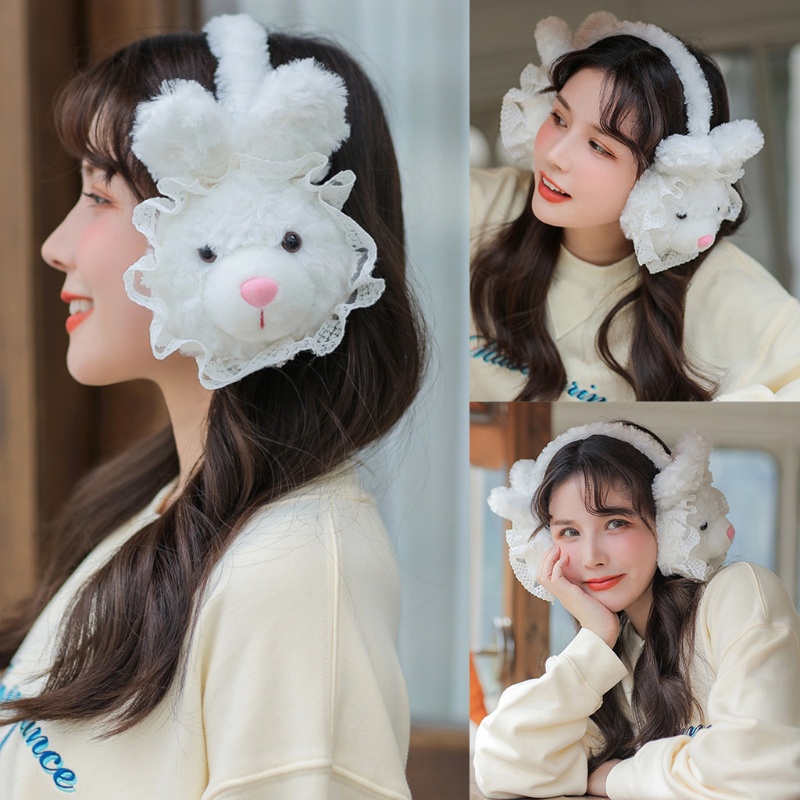 Chụp Tai Thỏ Dễ Thương Dành Cho Mùa Đông