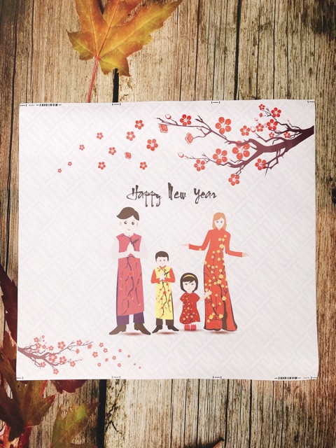 Decal Trang Trí Tết - Gia Đình Cùng Đón Xuân ( ẢNH + VIDEO THẬT )