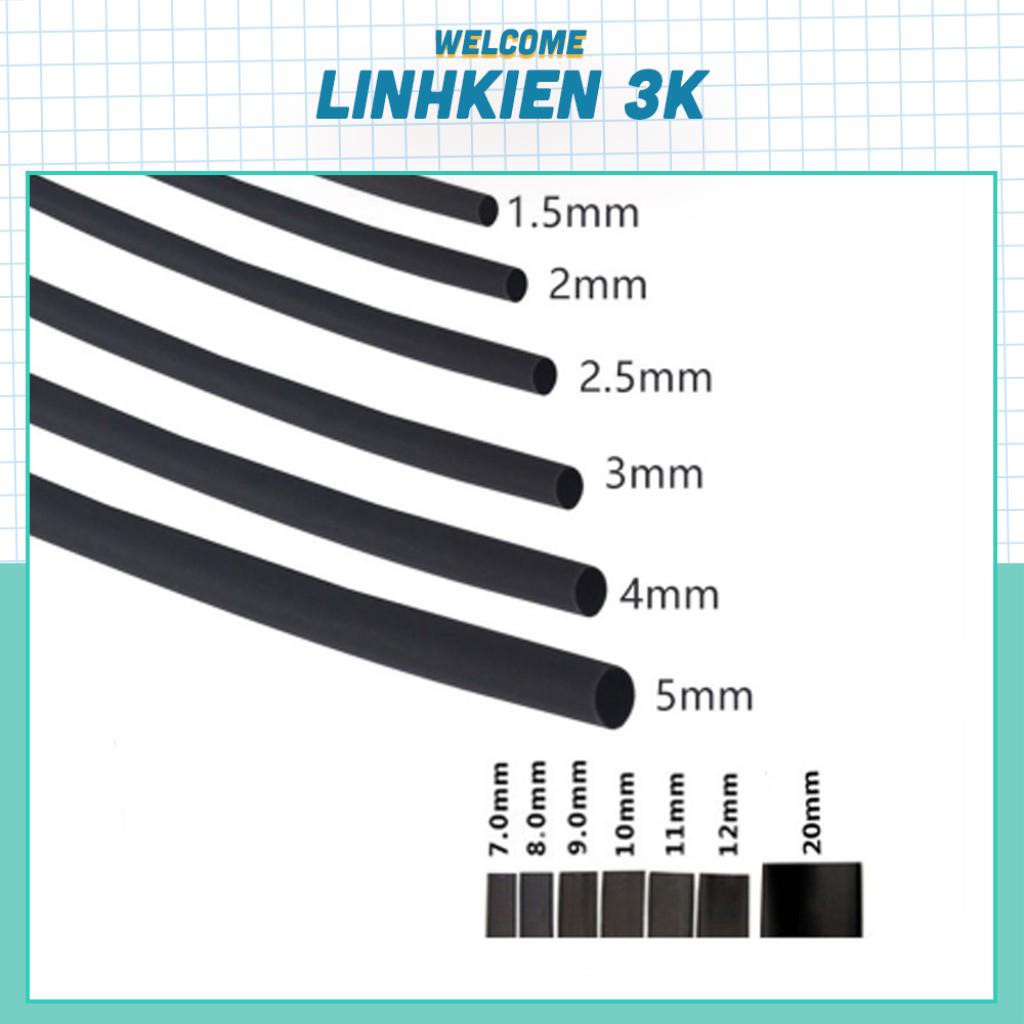 Gen Co Nhiệt Dài 1m Đầy Đủ Màu Và Đường Kính