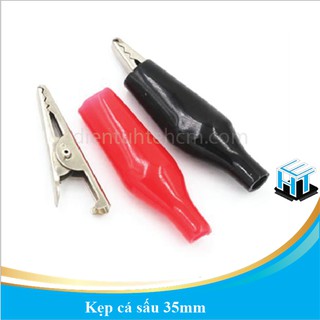 COMBO 5 BỘ Kẹp cá sấu size 35mm (Cặp đen đỏ)