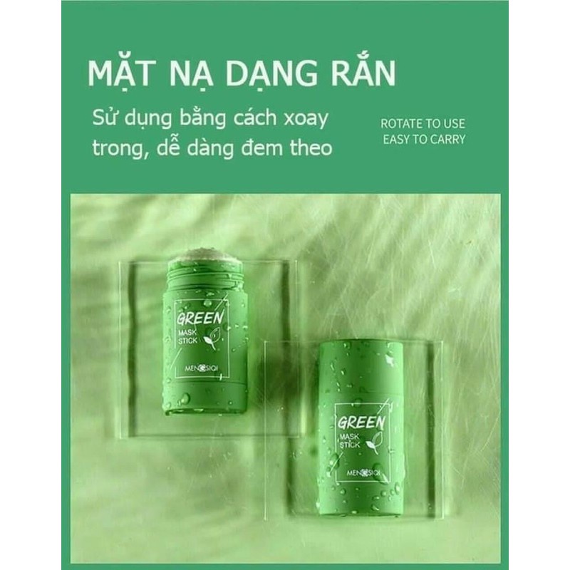 Thanh lăn Trà Xanh Giảm Mụn Kiềm Dầu Hiệu Quả Green Tea Mask Stick 40g