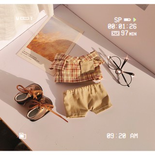 |OUTFIT DOLL| - SET BROWN BASIC DOLL 20CM - tiemcualeo