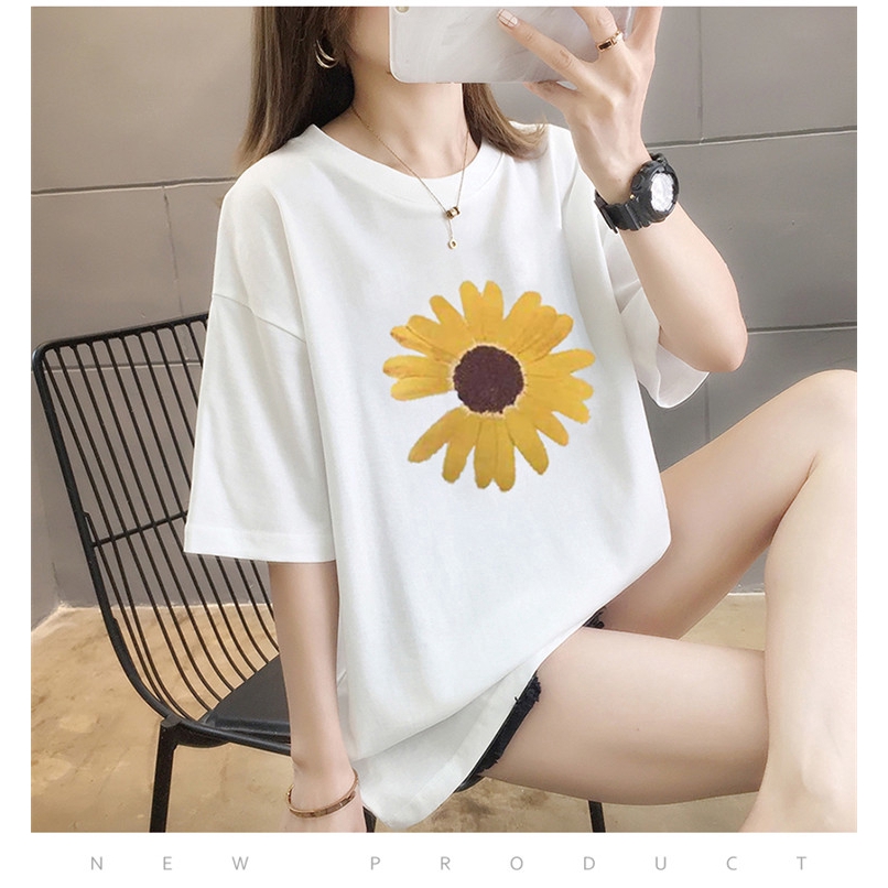 NRVP Áo thun tay ngắn dáng suông thời trang mùa hè 2020 cho nữ