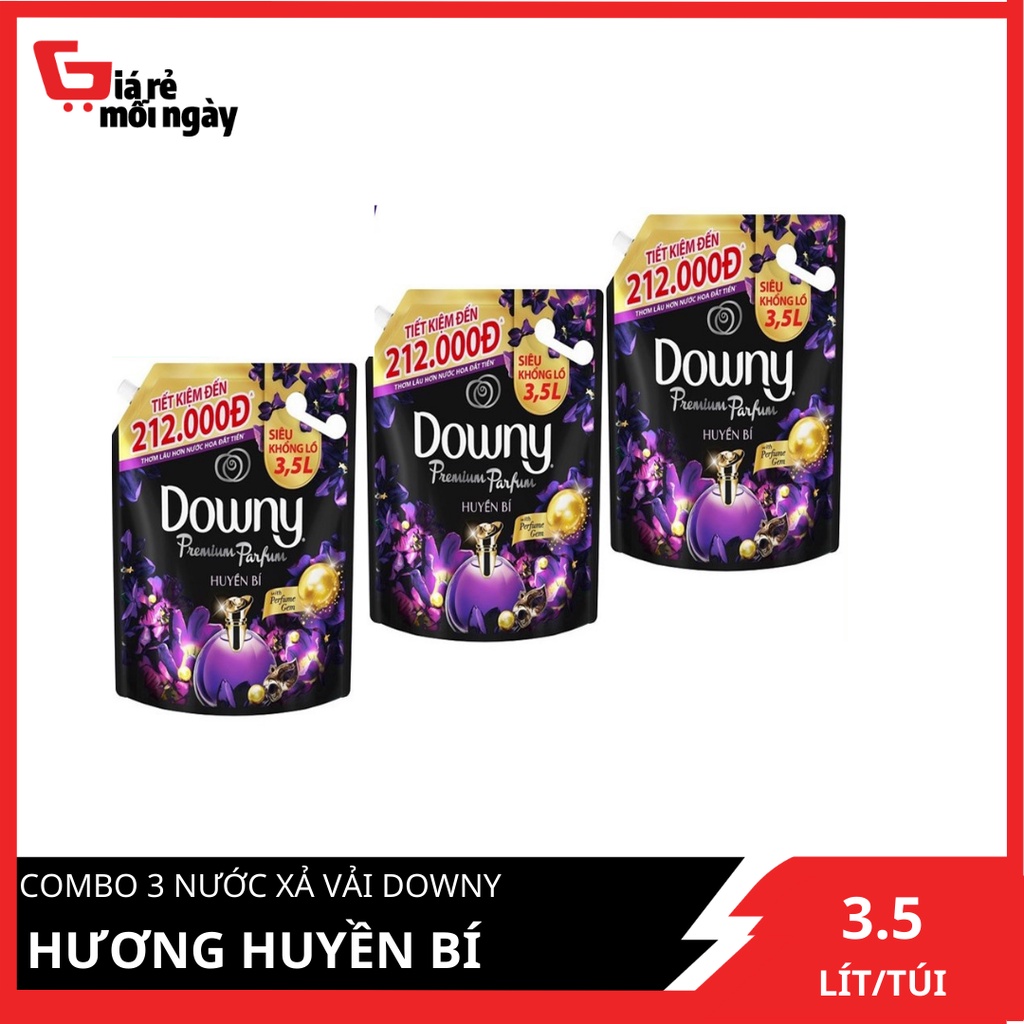 COMBO 3 túi Nước xả vải Downy Huyền bí 3.5L