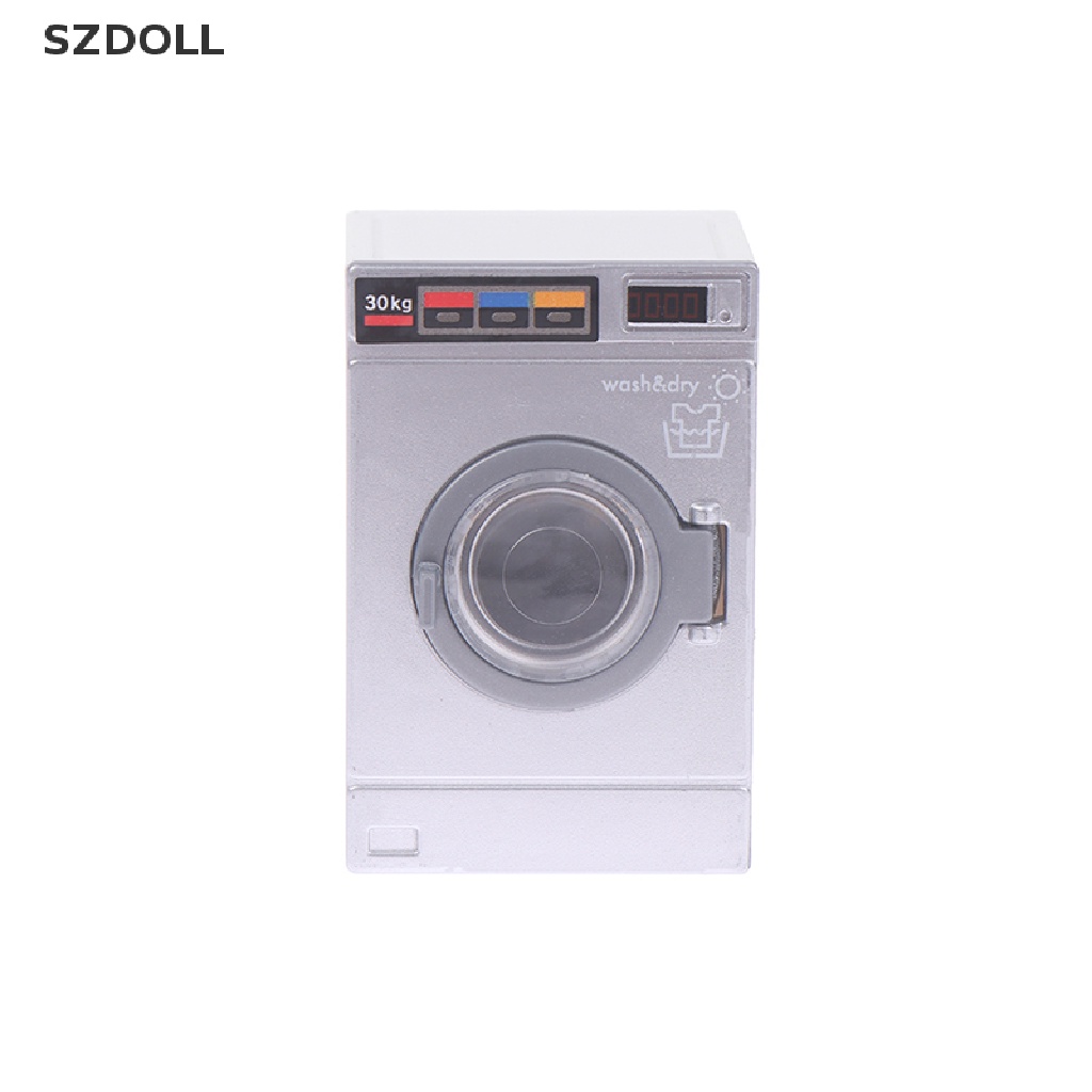 Mô hình máy giặt thu nhỏ tỉ lệ 1:12 trang trí nhà búp bê