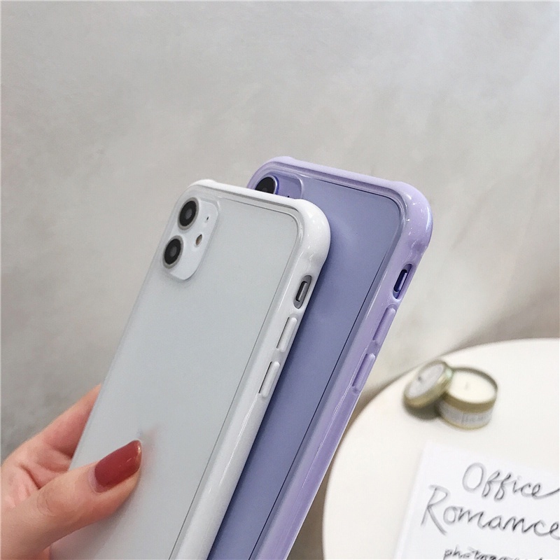 Ốp điện thoại trong suốt cứng mờ có túi khí thích hợp cho iPhone 13 12 11 Pro Max Mini XS XR X XS Max 8 7 Plus + SE 2020