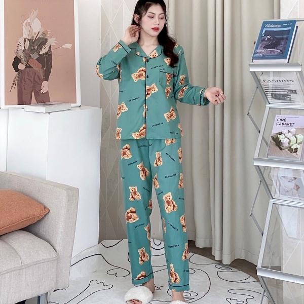 Bộ ngủ nữ Pijama mặc nhà Kate Thái tay dài quần dài
