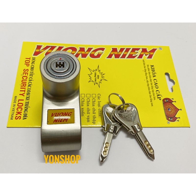 Khoá Đĩa Xe Máy  Cao Cấp Hiệu VUONG NIEM