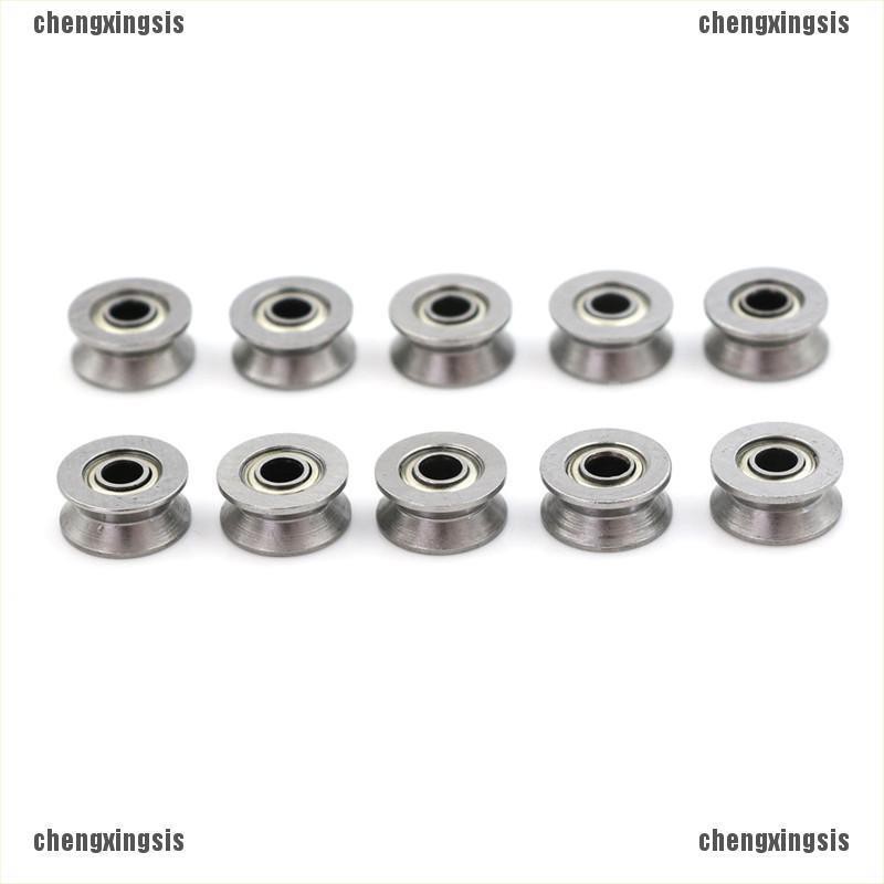 Bộ 10 vòng bi HCS 3*12*4mm cho đường rãnh ròng rọc V