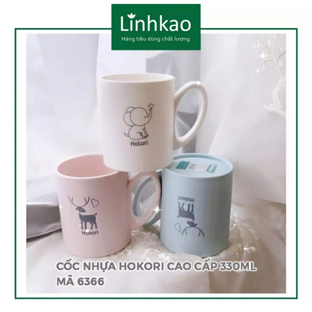 2 CỐC NHỰA HOKORI VIỆT NHẬT CAO CẤP 330ML