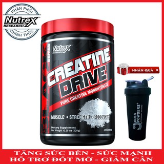 Creatine Drive của Nutrex hỗ trợ Tăng Sức Bền, Sức Mạnh đốt mỡ giảm cân 60 lần dùng - nhập chính hãng