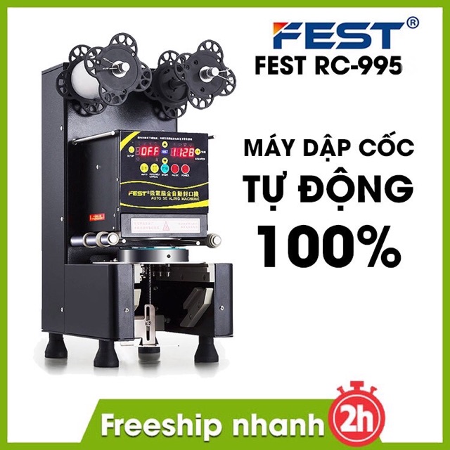 Máy dập nắp cốc ép miệng ly tự động Fest RC995