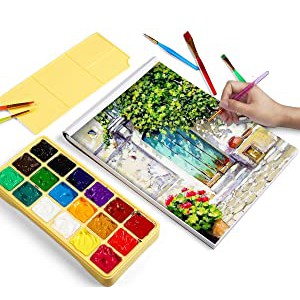 Màu gouache Himi , màu thạch 18 , 24 màu dung tích 30ml chính hãng giá rẻ có quà tặng