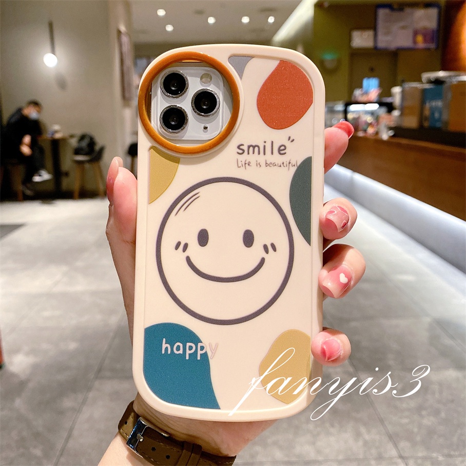Ốp Điện Thoại Mềm Hình Mặt Cười Cho iPhone 13 12 11 Pro Max X XR Xs Max 7 8 Plus SE 2020