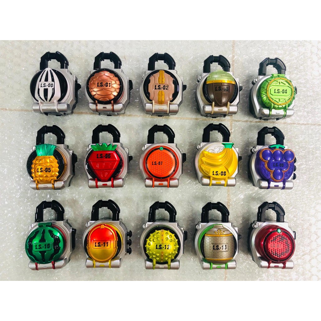  Đồ chơi Kamen Rider Gaim Candy Gashapon Lockseed các loại - siêu nhân mặt nạ trái cây.