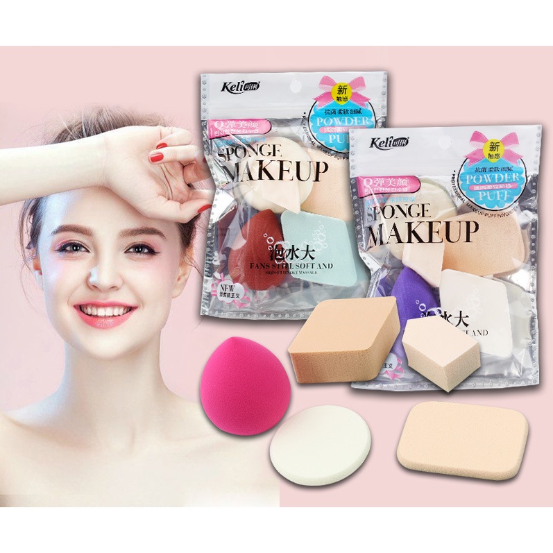 Bịch 6 miếng mút trang điểm Keli loại tốt