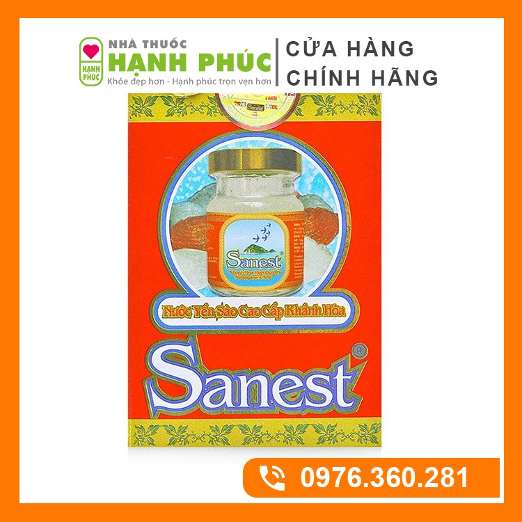 Nước Yến Sào Sanest Khánh Hòa Không Đường Và Có Đường Lọ 70ml