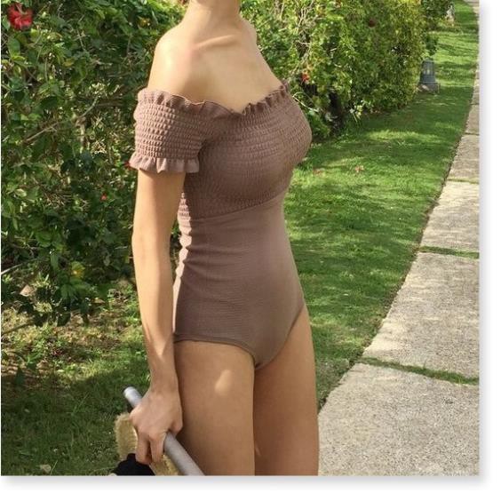 Bikini đẹp, Áo tắm biển nữ 2021 mới một mảnh xếp ly size ngực mỏng và che bụng đi nghỉ dưỡng suối nước nóng ảnh áo tắ