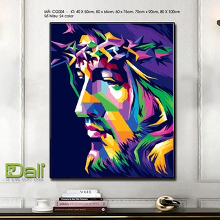 Tranh treo tường tự tô màu số hóa DALI Tranh Chúa Giêsu CG004