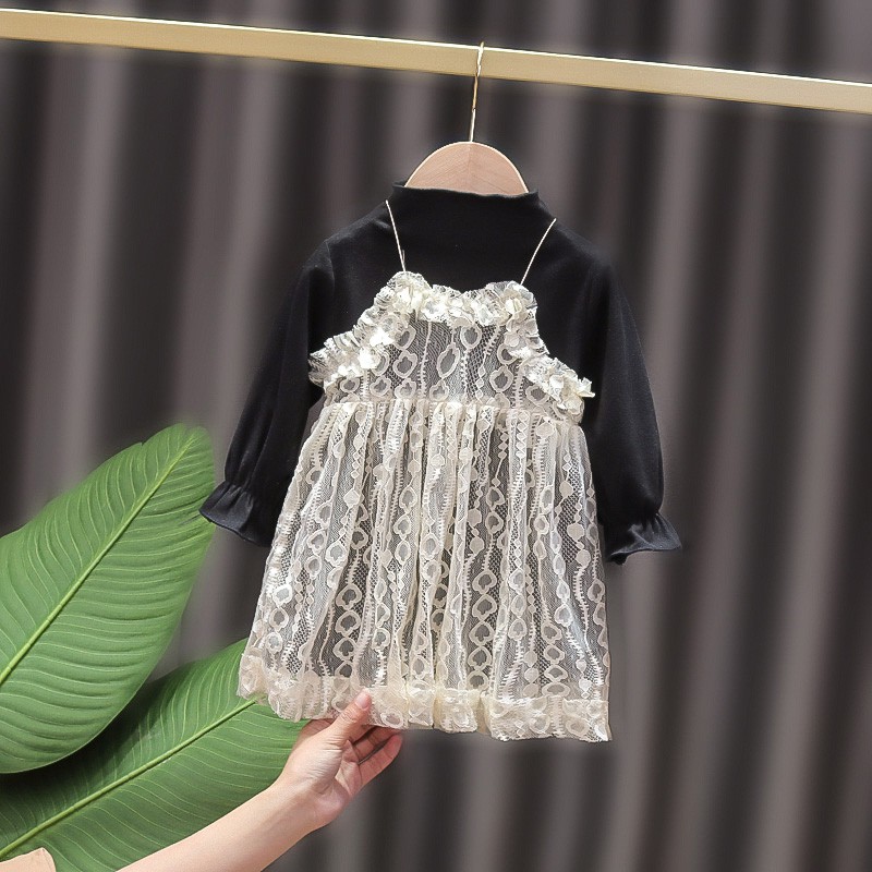 Bộ Đầm Công Chúa Phối Ren Xinh Xắn Cho Bé Gái &amp; X