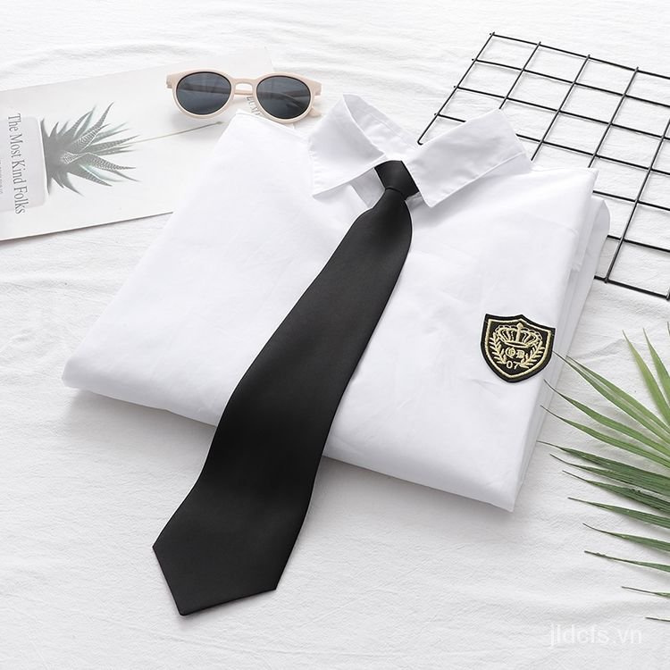 Áo Sơ Mi Trắng Tay Dài Dáng Rộng Thắt Cà Vạt Thời Trang 2020 Cho Nữ