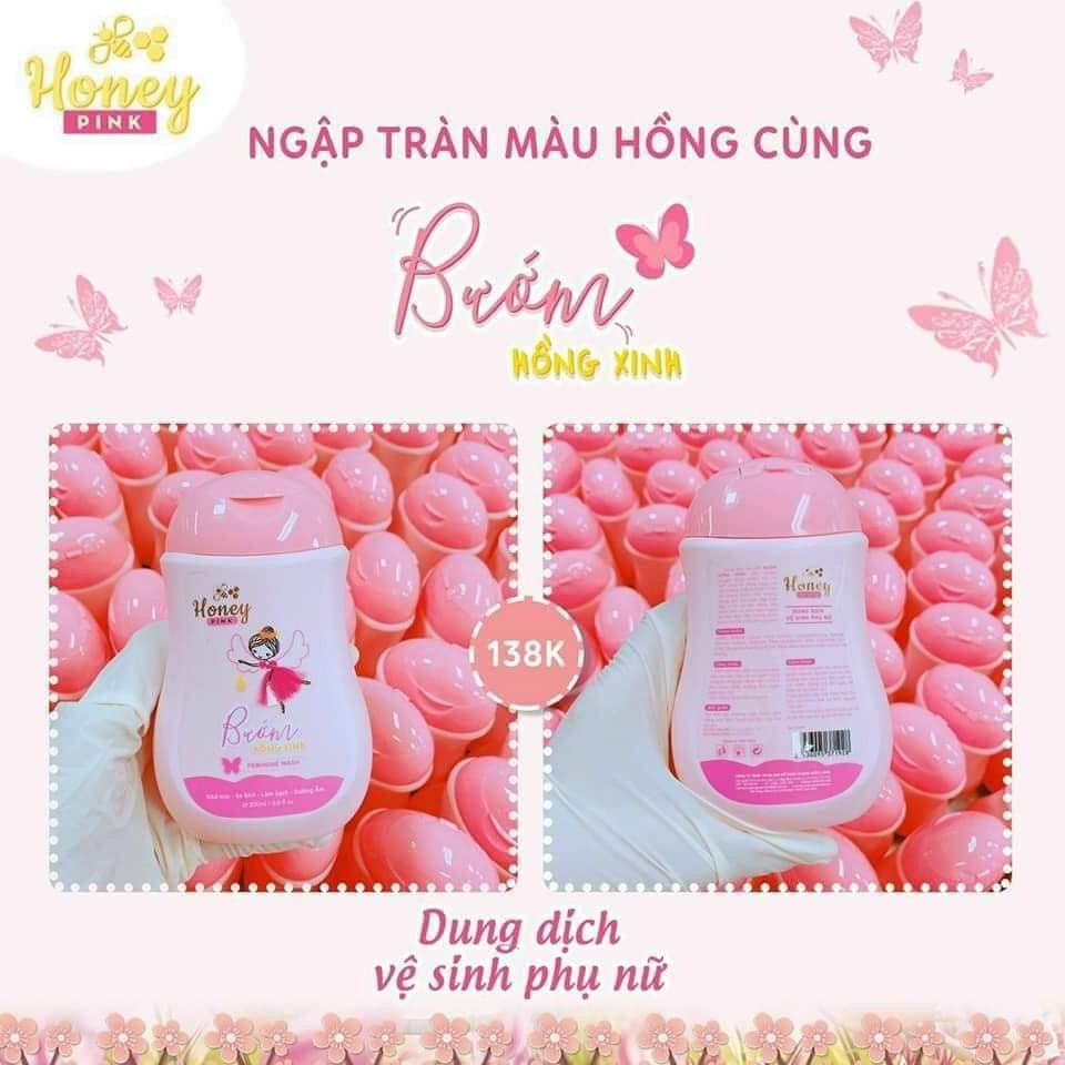 Dung Dich Vệ Sinh Honey Pink - Bướm Hồng Xinh 200ml CHÍNH HÃNG 100%