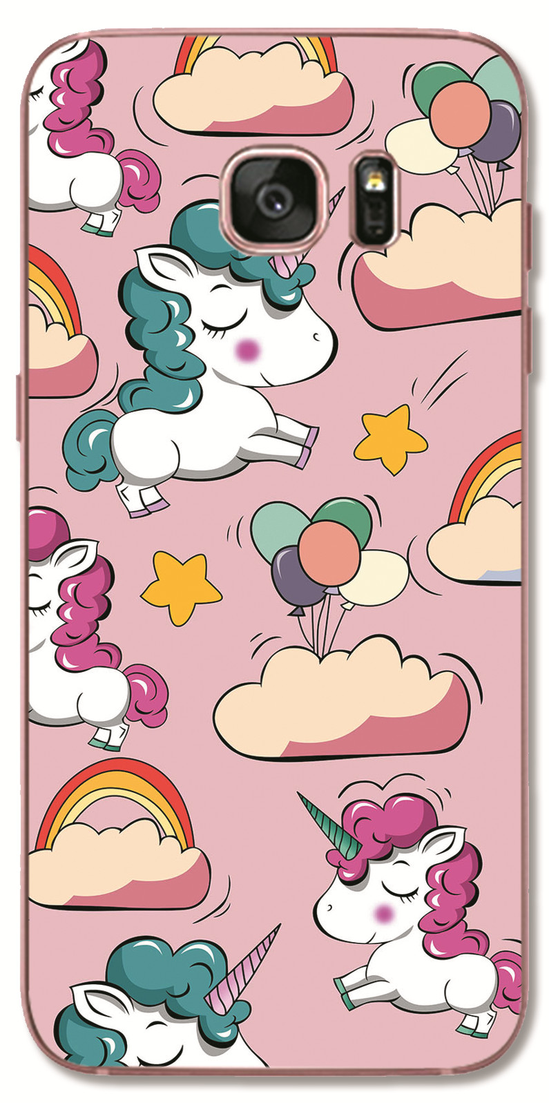 Samsung Galaxy S8 Plus / Note 4 5 3 2 N7100 N9000 INS Cute Cartoon unicorn Soft Silicone TPU Phone Casing Lovely Strawberry Rabbit Graffiti Case Back Cover Couple