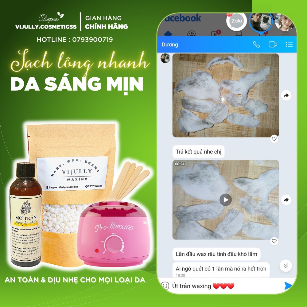 Sáp wax lông TRONG SUỐT MÙI KẸO dòng nhập khẩu hard wax beans, tẩy lông các vùng như nách, tay, chân, bikini, râu,...