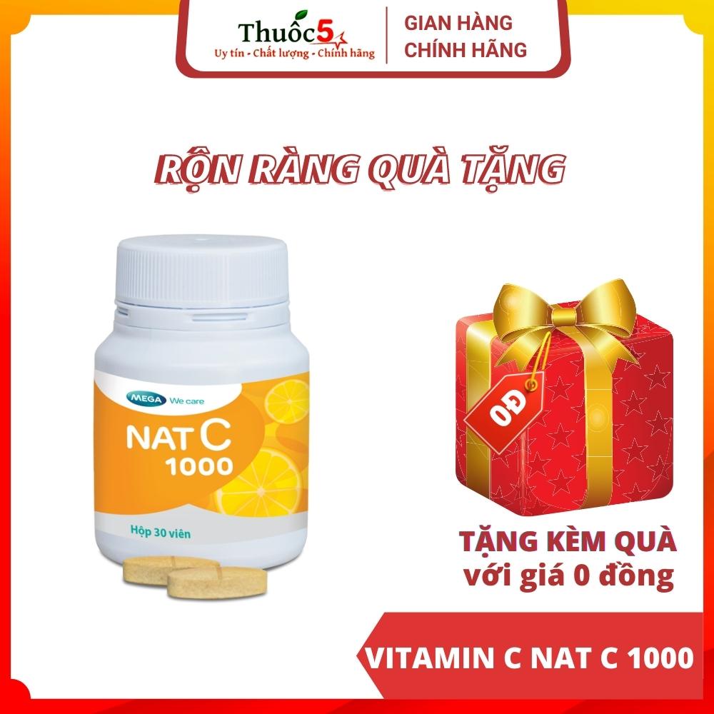[GIÁ GỐC] Vitamin C Nat C 1000 bổ sung Vitamin C - Hộp 30 viên