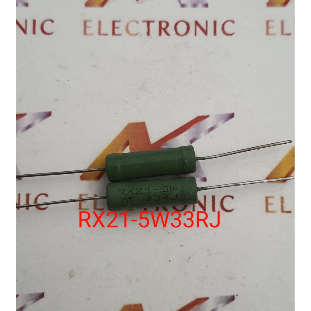 Trở cuốn RX21 5W33RJ 5W33R 33R 5W độ chính xác 5% dây quấn kháng sơn xanh lá cây (con)