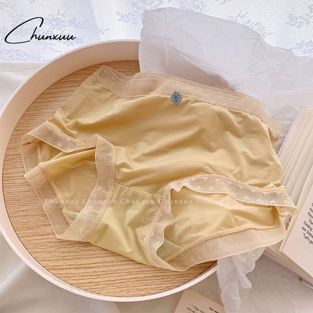 Quần lót nữ su lạnh cao cấp CHUNXUU, phối viền ren màu sắc trung tính chất liệu mềm mại- QC80