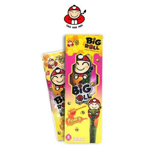 Combo 5 hộp Rong Biển Taokaenoi ăn liền Big Roll (3,6g/gói) (Truyền Thống, Cay, BBQ, Mực, Mật Ong)