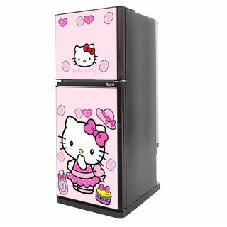 Decal trang trí tủ lạnh mẫu Hello Kitty 1 chất liệu cao cấp độ phai màu trên 10 năm