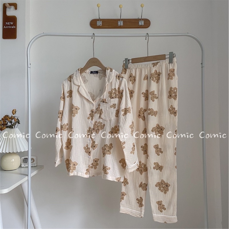 Pijama muslin COMIC - tay dài quần dài | BigBuy360 - bigbuy360.vn